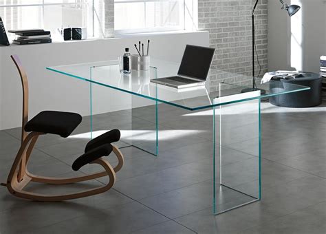 Glass desk, Glass office desk .
